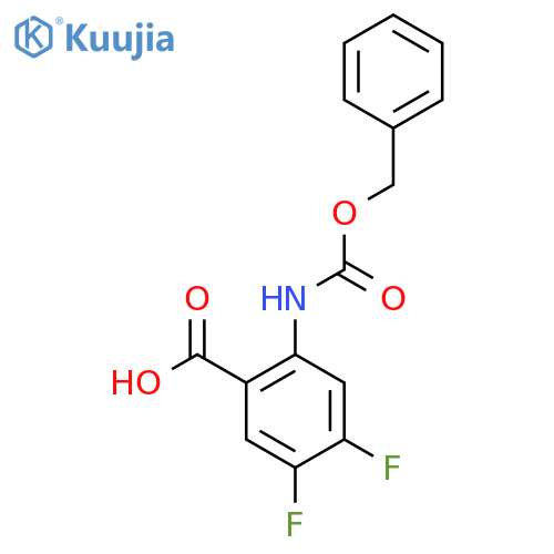 2-{(benzyloxy)carbonylamino}-4,5-difluorobenzoic acid structure