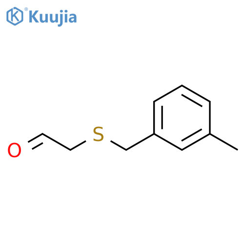 Acetaldehyde, 2-[[(3-methylphenyl)methyl]thio]- structure
