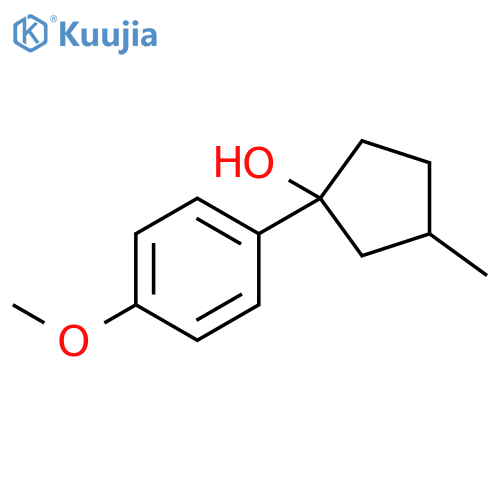 1-(4-methoxyphenyl)-3-methylcyclopentan-1-ol structure