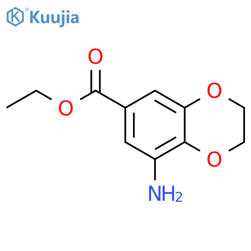 ethyl 8-amino-2,3-dihydro-1,4-benzodioxine-6-carboxylate structure