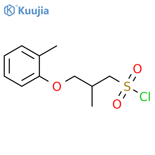 2-methyl-3-(2-methylphenoxy)propane-1-sulfonyl chloride structure