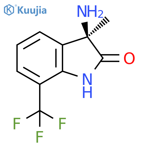 2H-Indol-2-one, 3-amino-1,3-dihydro-3-methyl-7-(trifluoromethyl)-, (3R)- structure