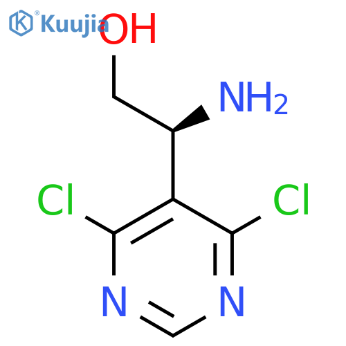 (2S)-2-amino-2-(4,6-dichloropyrimidin-5-yl)ethan-1-ol structure