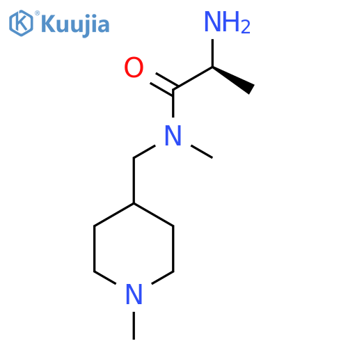 (S)-2-Amino-N-methyl-N-(1-methyl-piperidin-4-ylmethyl)-propionamide structure