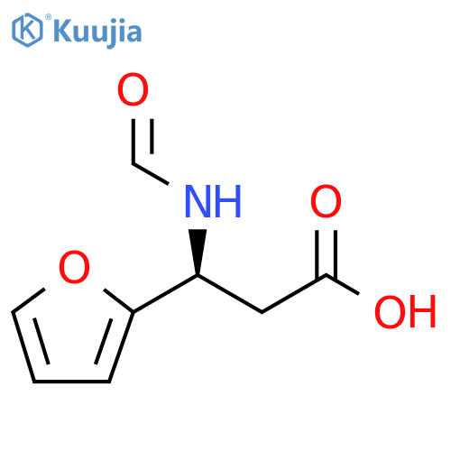 (3S)-3-(furan-2-yl)-3-formamidopropanoic acid structure