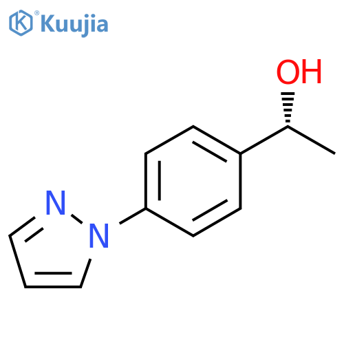 (1R)-1-4-(1H-pyrazol-1-yl)phenylethan-1-ol structure