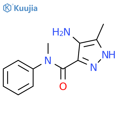 4-amino-N,5-dimethyl-N-phenyl-1H-pyrazole-3-carboxamide structure