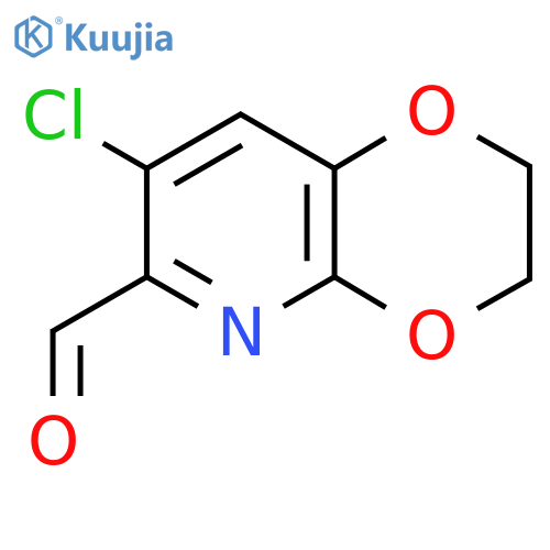 7-chloro-2H,3H-[1,4]dioxino[2,3-b]pyridine-6-carbaldehyde structure