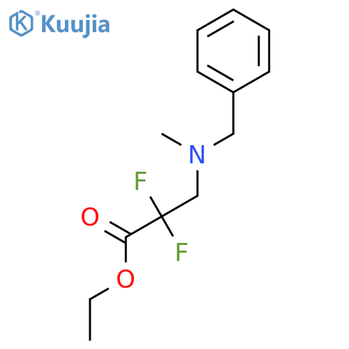 Ethyl 3-(benzyl(methyl)amino)-2,2-difluoropropanoate structure