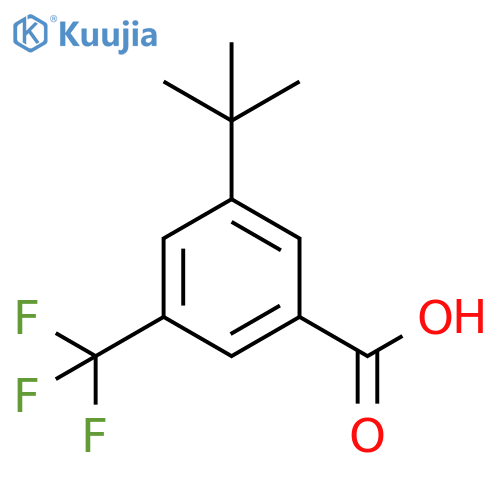 Benzoic acid, 3-(1,1-dimethylethyl)-5-(trifluoromethyl)- structure
