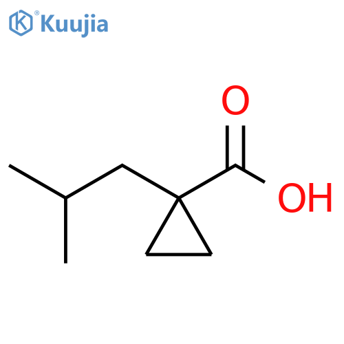 1-(2-methylpropyl)cyclopropane-1-carboxylic acid structure