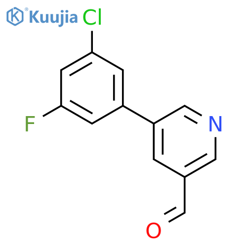 5-(3-Chloro-5-fluorophenyl)nicotinaldehyde structure