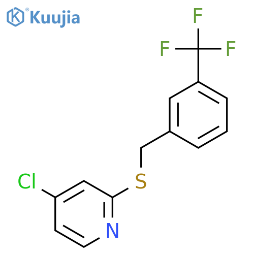 4-Chloro-2-((3-(trifluoromethyl)benzyl)thio)pyridine structure