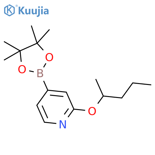 2-(Pentan-2-yloxy)-4-(4,4,5,5-tetramethyl-1,3,2-dioxaborolan-2-yl)pyridine structure
