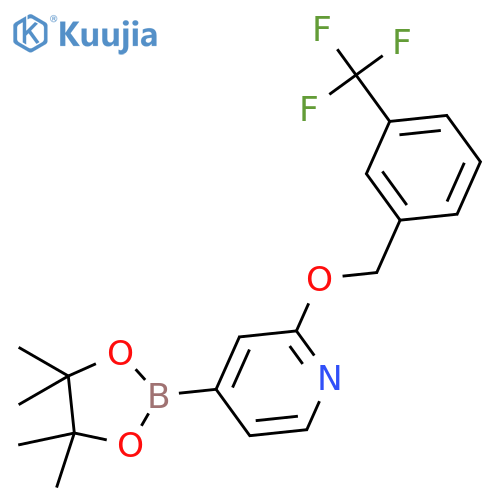 4-(4,4,5,5-Tetramethyl-1,3,2-dioxaborolan-2-yl)-2-((3-(trifluoromethyl)benzyl)oxy)pyridine structure
