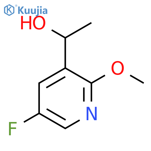 1-(5-fluoro-2-methoxy-3-pyridyl)ethanol structure