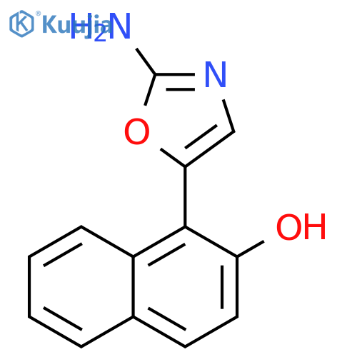 1-(2-amino-1,3-oxazol-5-yl)naphthalen-2-ol structure