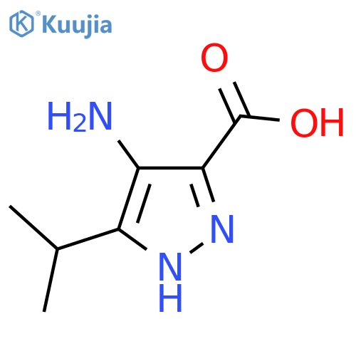 4-amino-5-(propan-2-yl)-1H-pyrazole-3-carboxylic acid structure