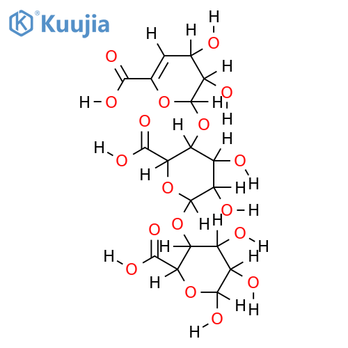 4-deoxy-alpha-L-erythro-hex-4-enopyranosyluronate-(1->4)-alpha-L-gulopyranosyluronate-(1->4)-alpha-L-gulopyranosyluronate structure