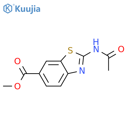 methyl 2-acetamido-1,3-benzothiazole-6-carboxylate structure