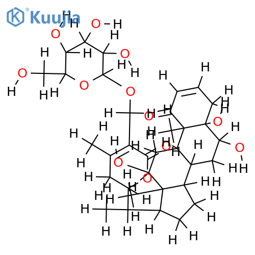 (5beta,6alpha,12beta,22R)-5,6,12,27-tetrahydroxy-1,26-dioxo-witha-2,24-dienolide-27-O-beta-glucopyranoside structure