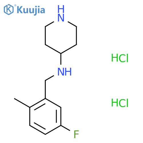 N-(5-Fluoro-2-methylbenzyl)piperidin-4-amine dihydrochloride structure