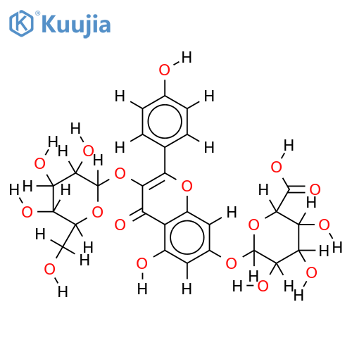 kaempferol 3-O-beta-glucoside-7-O-beta-glucuronide structure