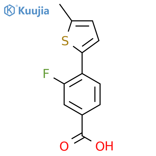 3-Fluoro-4-(5-methylthiophen-2-YL)benzoic acid structure