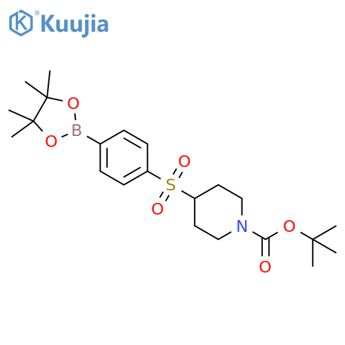 tert-butyl 4-[4-(tetramethyl-1,3,2-dioxaborolan-2-yl)benzenesulfonyl]piperidine-1-carboxylate structure