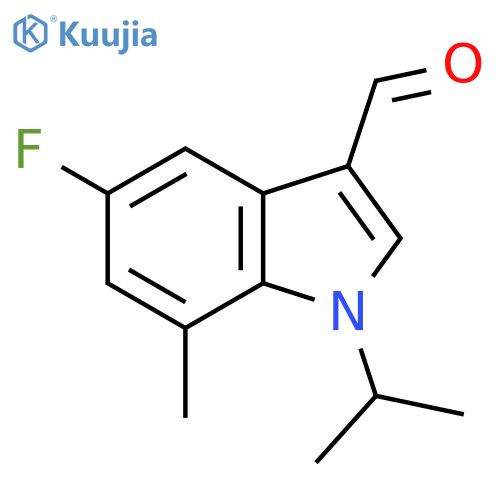 5-Fluoro-1-isopropyl-7-methyl-1H-indole-3-carbaldehyde structure