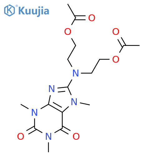 [(1,3,7-trimethyl-2,6-dioxo-2,3,6,7-tetrahydro-1H-purin-8-yl)imino]diethane-2,1-diyl diacetate structure