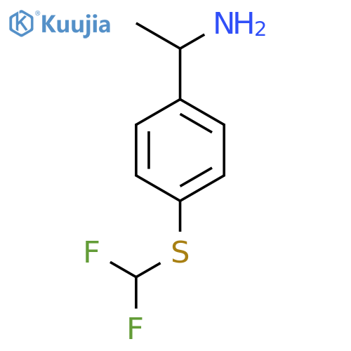 1-{4-(difluoromethyl)sulfanylphenyl}ethan-1-amine structure