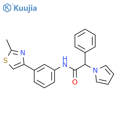 N-3-(2-methyl-1,3-thiazol-4-yl)phenyl-2-phenyl-2-(1H-pyrrol-1-yl)acetamide structure