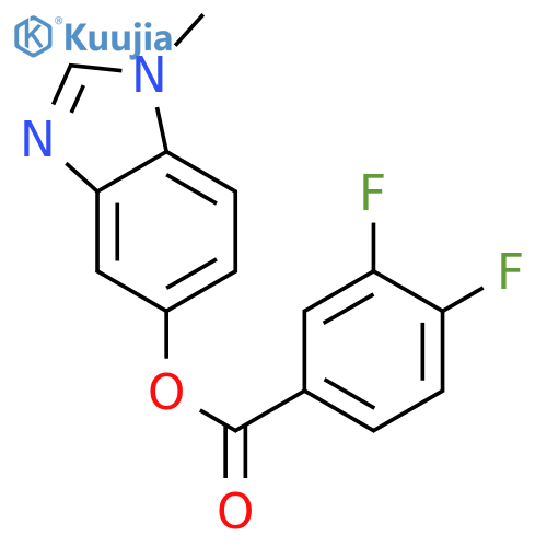 1-methyl-1H-1,3-benzodiazol-5-yl 3,4-difluorobenzoate structure