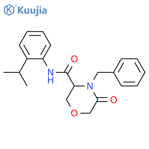 4-benzyl-5-oxo-N-2-(propan-2-yl)phenylmorpholine-3-carboxamide structure