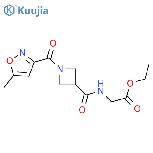 ethyl 2-{1-(5-methyl-1,2-oxazole-3-carbonyl)azetidin-3-ylformamido}acetate structure