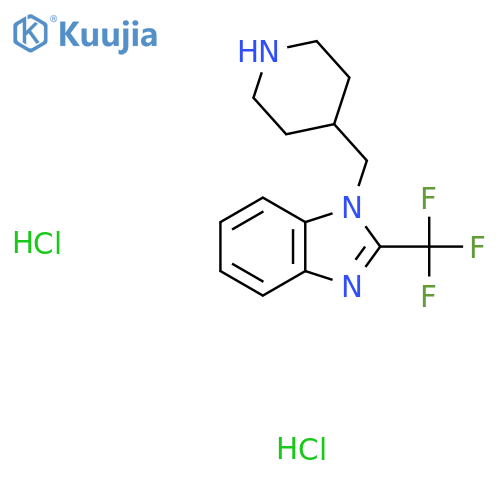 1-[(piperidin-4-yl)methyl]-2-(trifluoromethyl)-1H-1,3-benzodiazole dihydrochloride structure