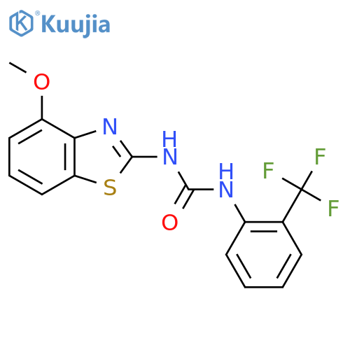3-(4-methoxy-1,3-benzothiazol-2-yl)-1-2-(trifluoromethyl)phenylurea structure