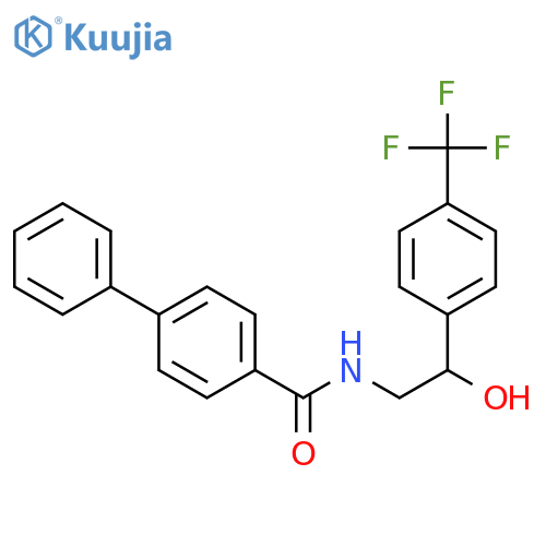 N-{2-hydroxy-2-4-(trifluoromethyl)phenylethyl}-1,1'-biphenyl-4-carboxamide structure