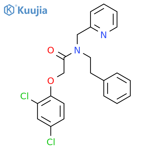 2-(2,4-dichlorophenoxy)-N-(2-phenylethyl)-N-[(pyridin-2-yl)methyl]acetamide structure