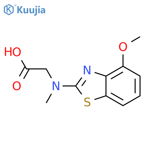 2-[(4-methoxy-1,3-benzothiazol-2-yl)(methyl)amino]acetic acid structure