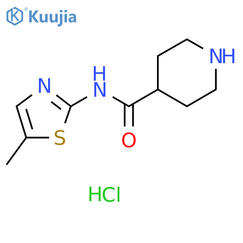 N-(5-Methyl-1,3-thiazol-2-yl)piperidine-4-carboxamide hydrochloride structure