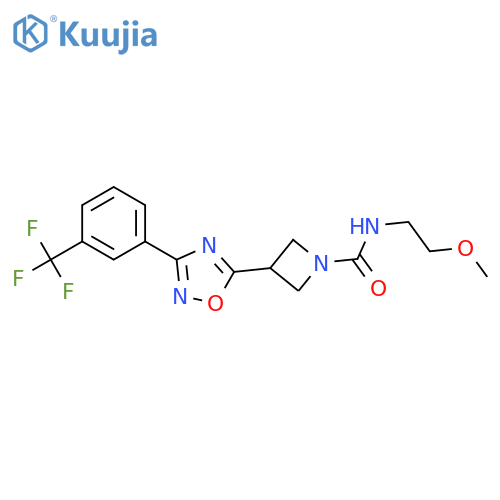 N-(2-methoxyethyl)-3-{3-3-(trifluoromethyl)phenyl-1,2,4-oxadiazol-5-yl}azetidine-1-carboxamide structure