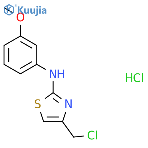 4-(Chloromethyl)-N-(3-methoxyphenyl)-1,3-thiazol-2-amine hydrochloride structure