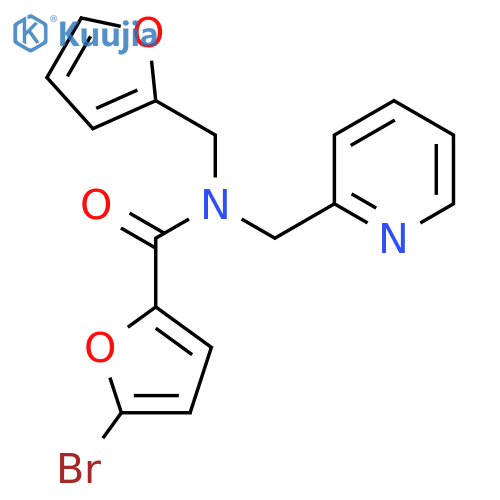 5-bromo-N-(furan-2-yl)methyl-N-(pyridin-2-yl)methylfuran-2-carboxamide structure