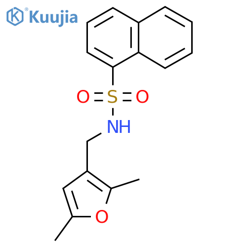 N-(2,5-dimethylfuran-3-yl)methylnaphthalene-1-sulfonamide structure