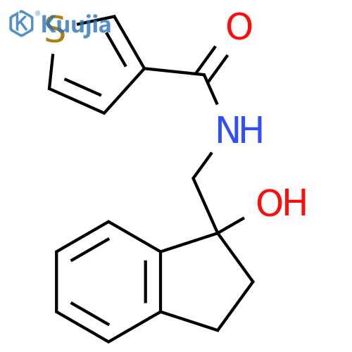 N-(1-hydroxy-2,3-dihydro-1H-inden-1-yl)methylthiophene-3-carboxamide structure
