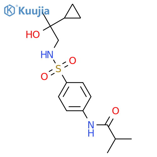 N-{4-(2-cyclopropyl-2-hydroxypropyl)sulfamoylphenyl}-2-methylpropanamide structure