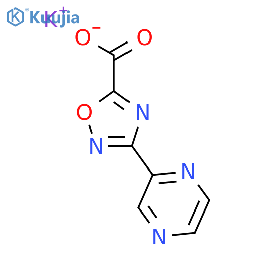 potassium salt;3-pyrazin-2-yl-1,2,4-oxadiazole-5-carboxylic acid structure