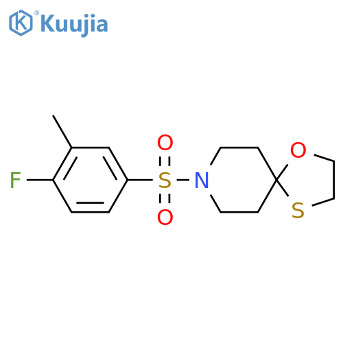 8-(4-fluoro-3-methylbenzenesulfonyl)-1-oxa-4-thia-8-azaspiro4.5decane structure